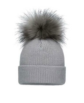 Pom Pom Envy Baby Knit Single Hat Grey